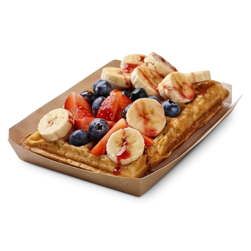 Gofres artesanos de Green Horn Burger en Marcelle Natureza, Lugo. Plan diferente en la naturaleza para disfrutar en familia.